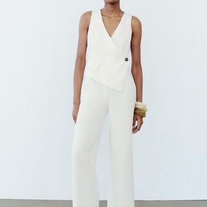 White jumpsuit from Zara